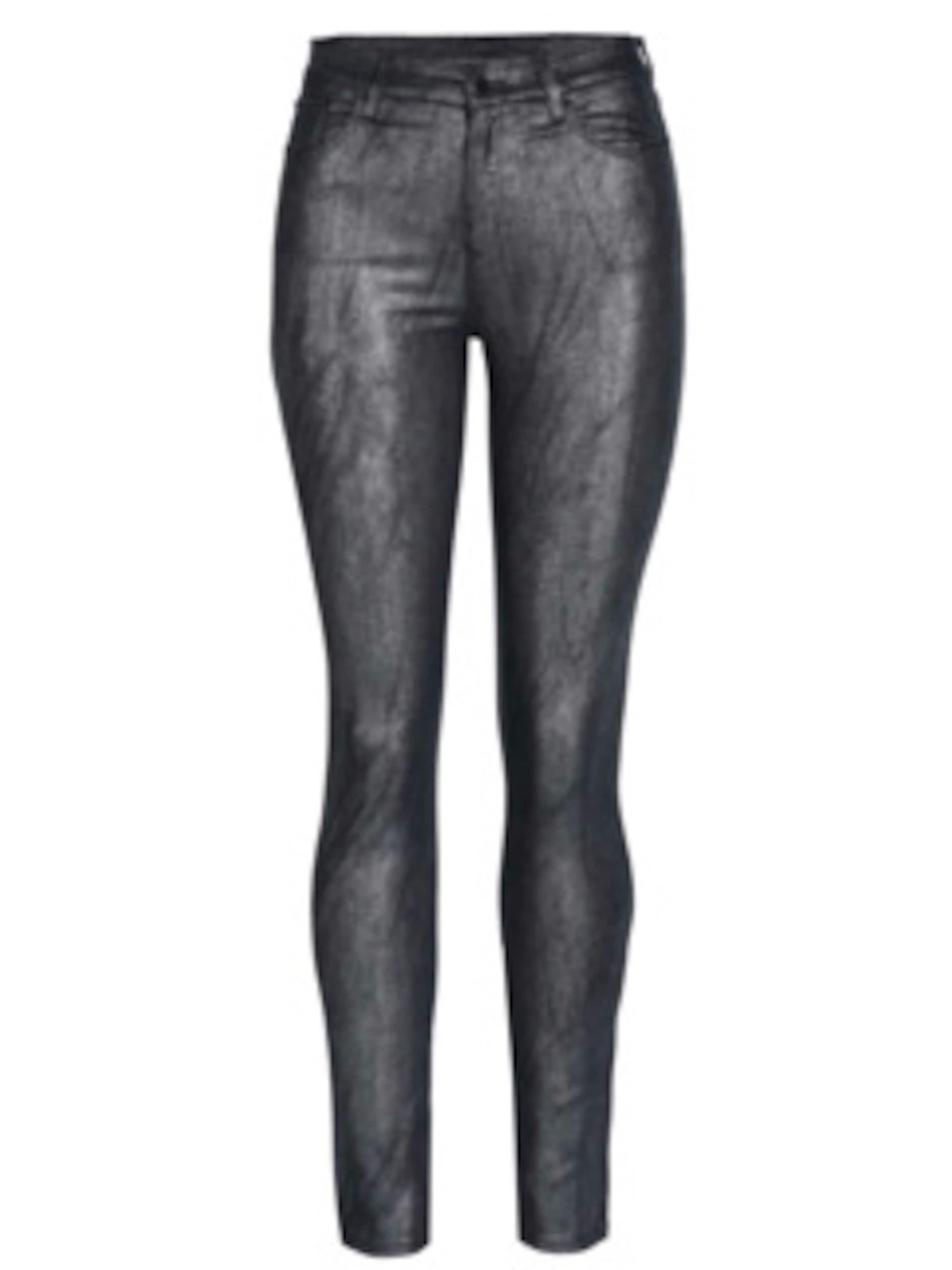 Emporio Armani Skinny Jeans in Zilver: voorkant