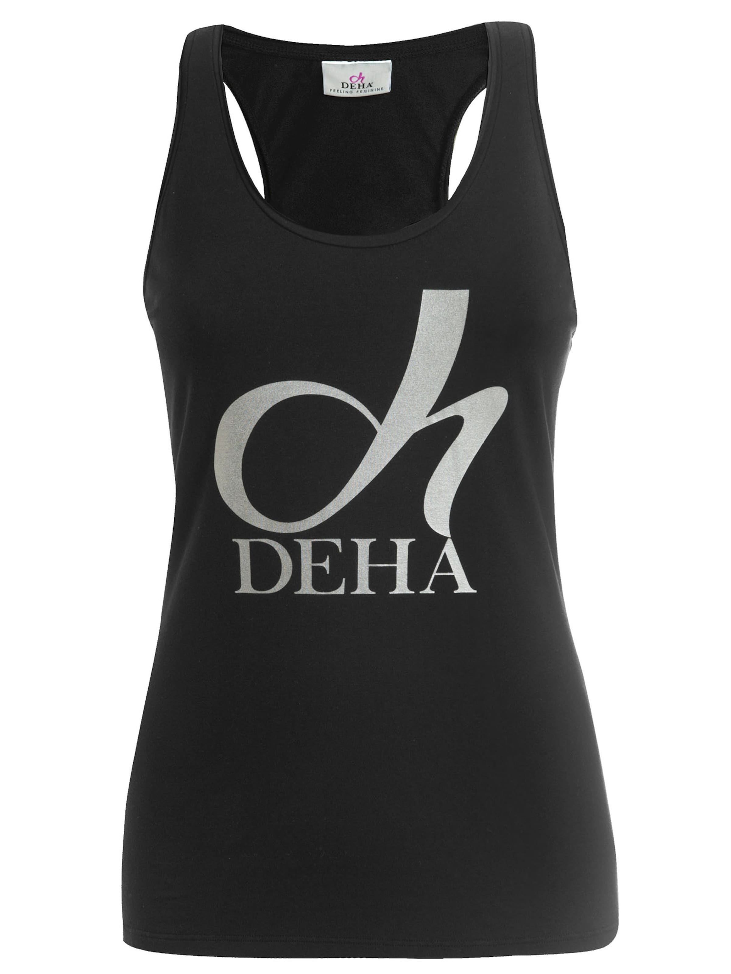 Top sportivo di DEHA in nero: frontale