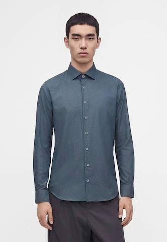 Michael Kors Slim fit Πουκάμισο σε μπλε: μπροστά