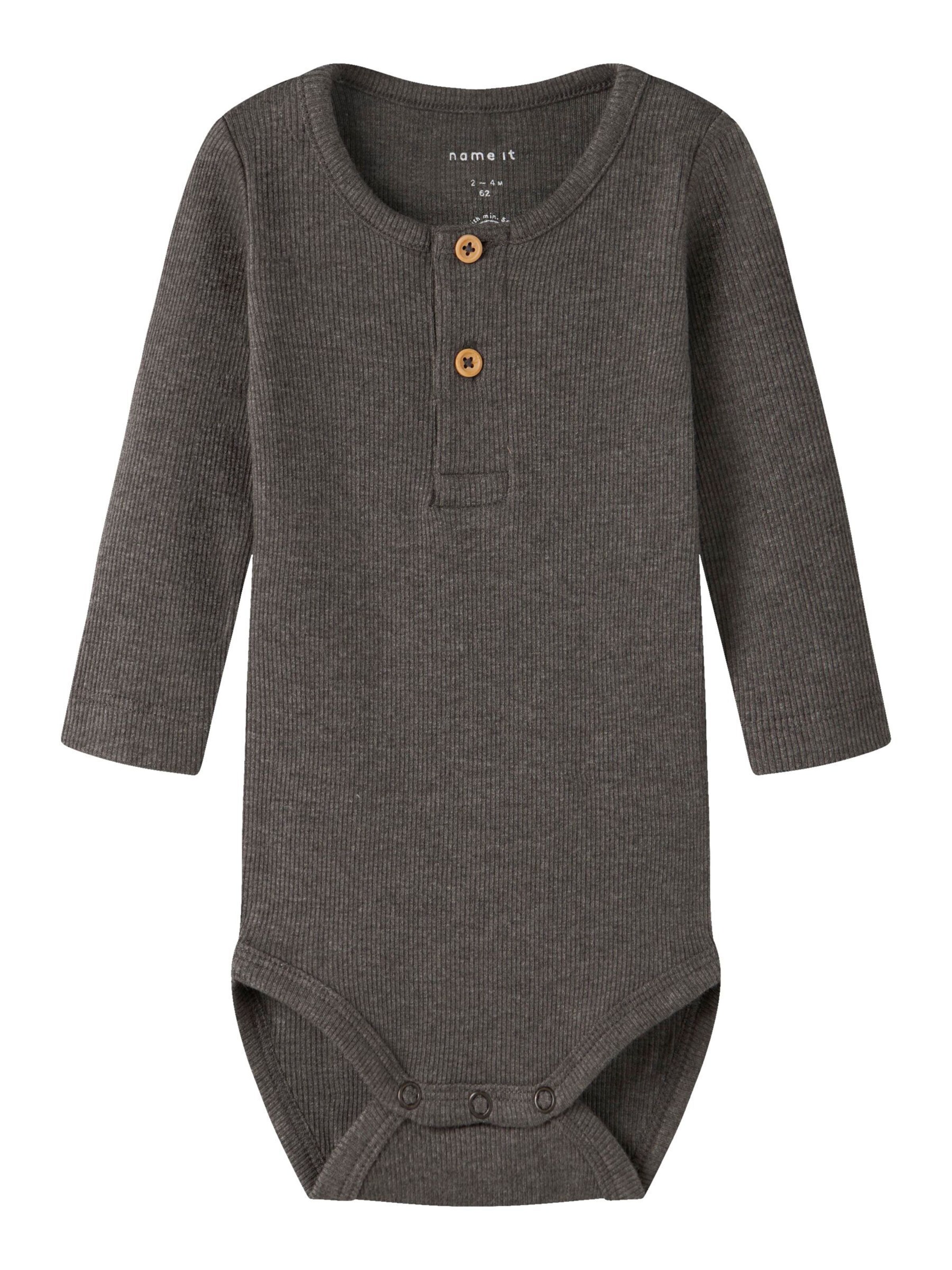 NAME IT - Pijama entero/body 'NBMKab' en marrón: frente