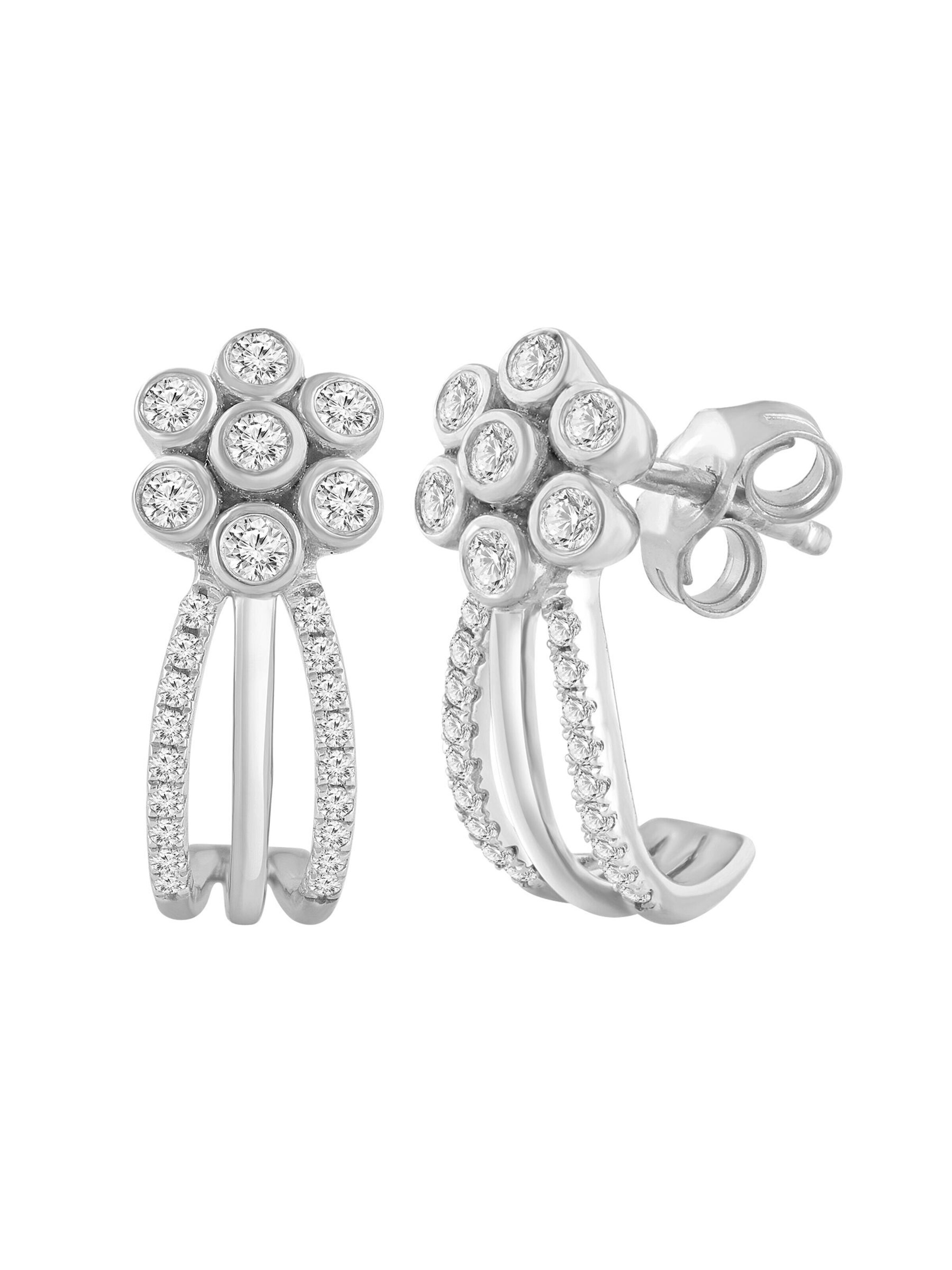 Diamant Exquis - Pendientes en plata