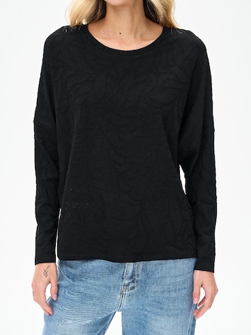 Blue Shadow Blouse in Black