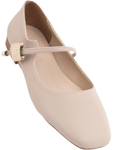 Limoya Strap ballerina in Beige: front