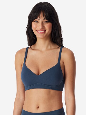 SCHIESSER T-shirt Bra ' Unique Cotton ' in Blue: front