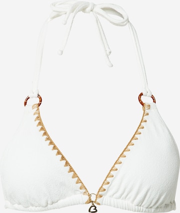 Banana Moon Triangle Bikini Top in Beige: front