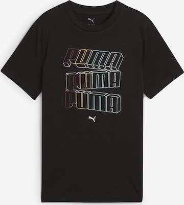 PUMA Performance Shirt 'Essentials' in Black: front