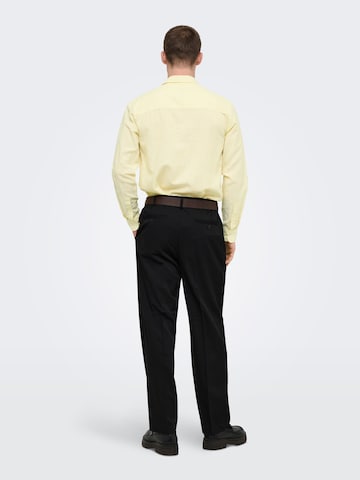 Only & Sons Slim Fit Skjorte 'ONSCaiden' i gul