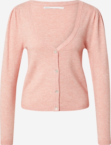 ONLY Knit Cardigan 'Lely' in Pink: front