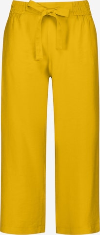 SAMOON Wide leg Trousers in Yellow: front