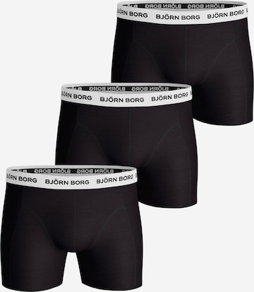 BJÖRN BORG Boxershorts 'Solid' i svart: framsida