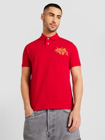 Tricou de la Polo Ralph Lauren pe roșu: față