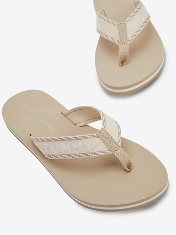 TOMMY HILFIGER T-Bar Sandals in Beige