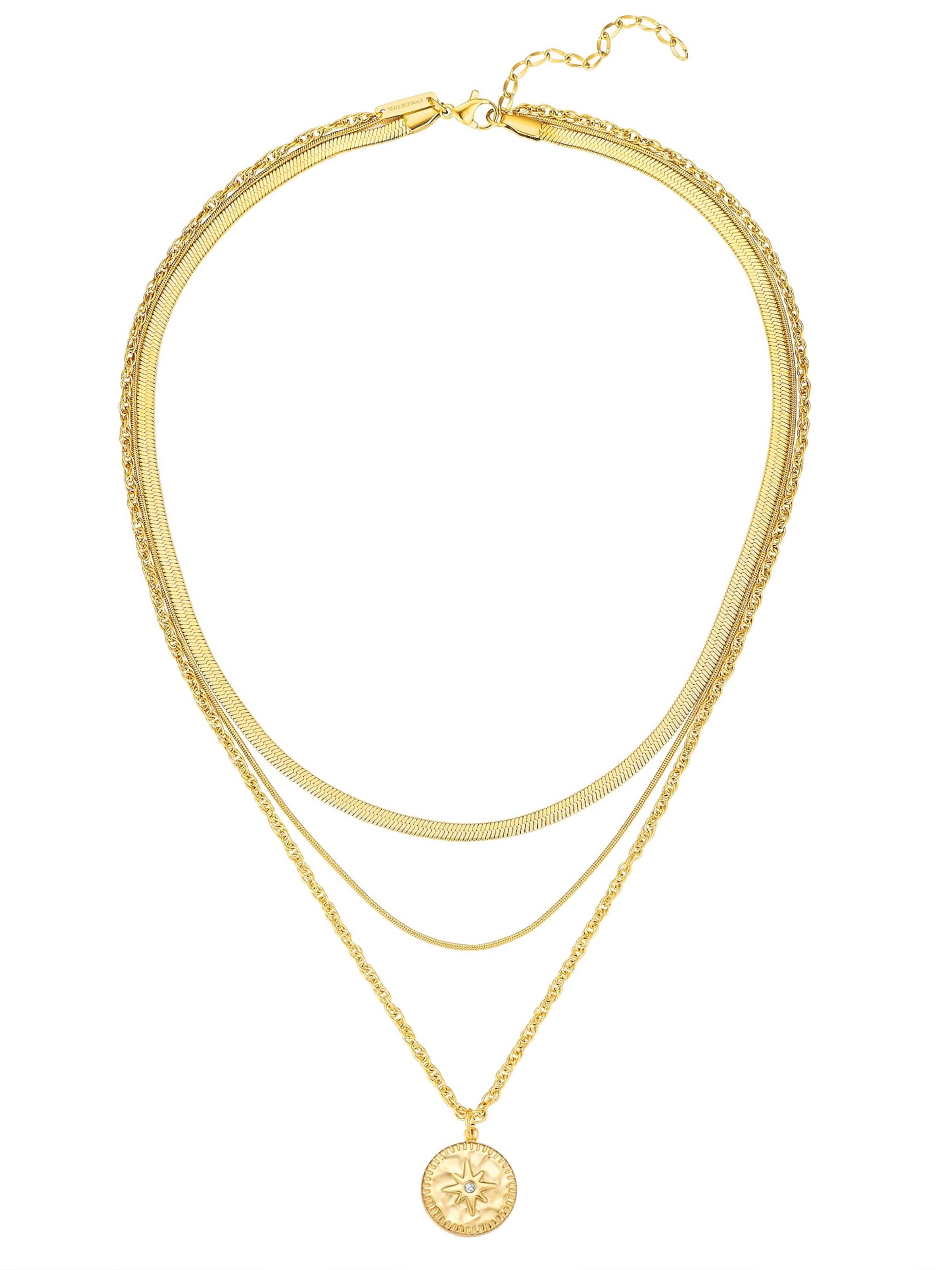 Eastside Necklace in Gold: front