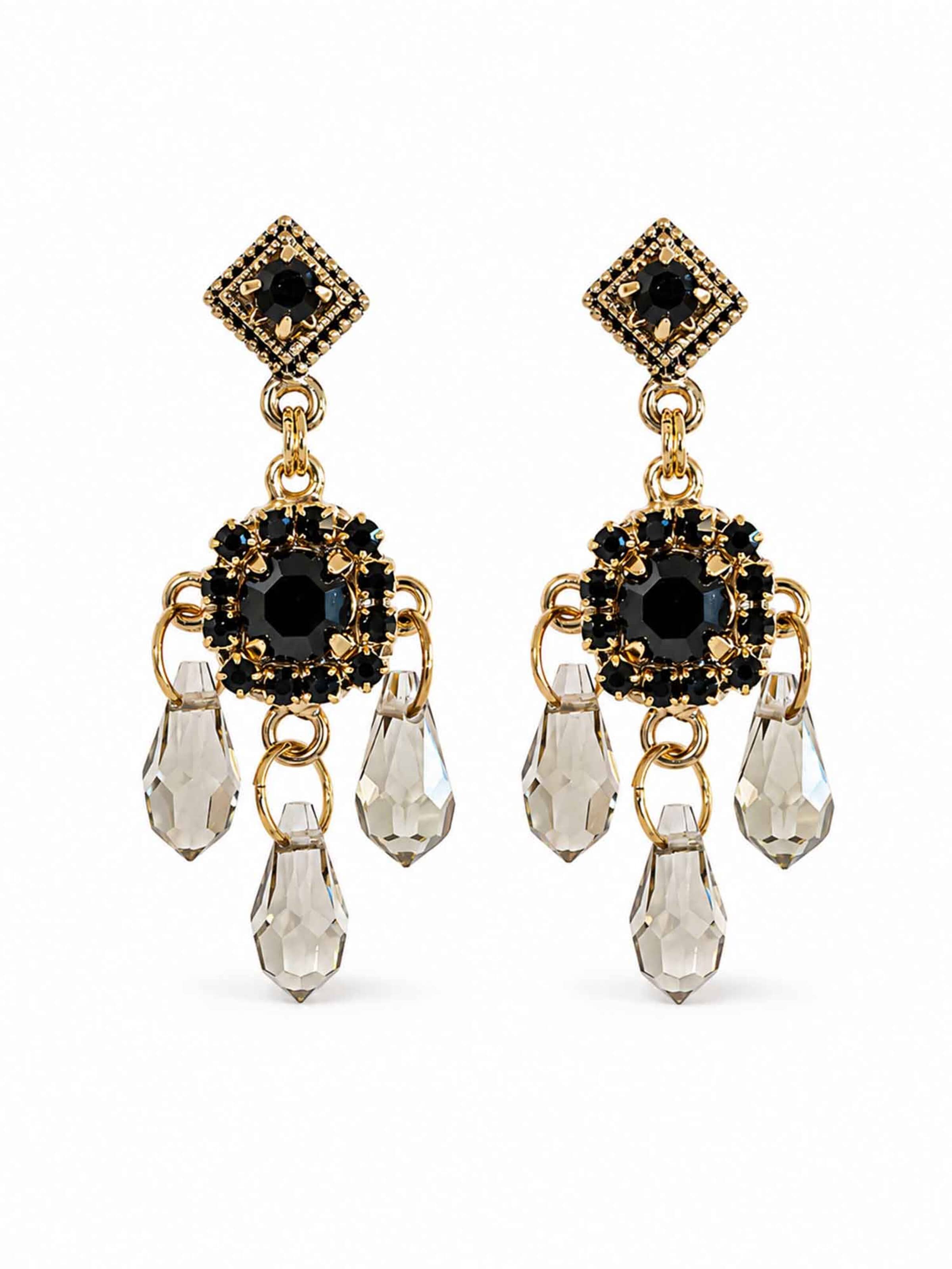 Boucles d'oreilles 'Belladonna' RteRme en gris