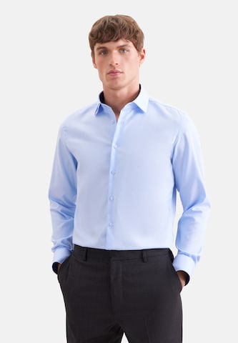SEIDENSTICKER Slim fit Business shirt in Blue: front