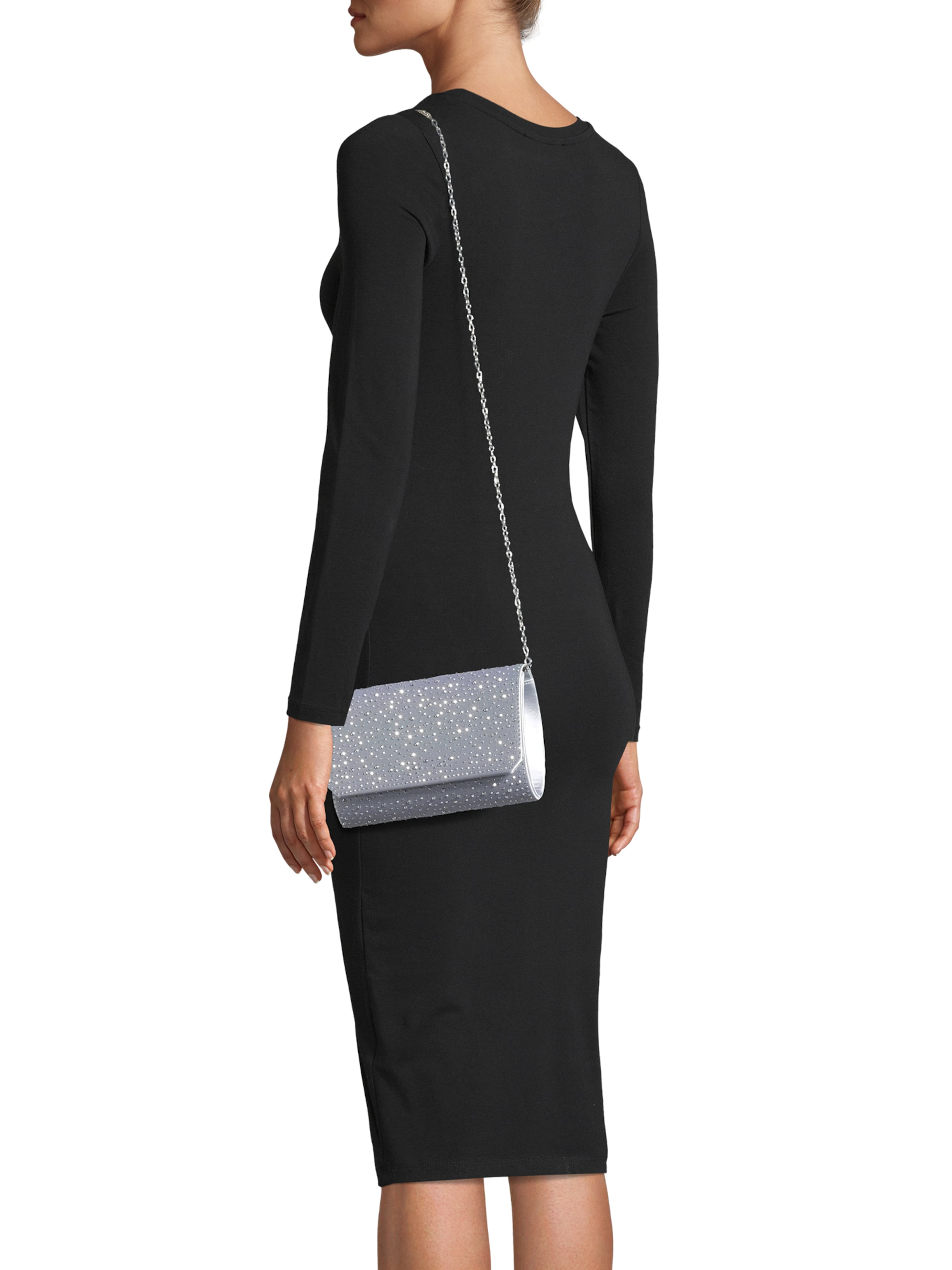 mascara Clutch in Silver: front