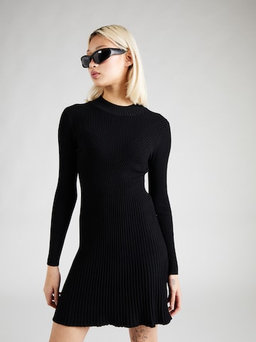 Rochie tricotat de la STUDIO SELECT pe negru: față