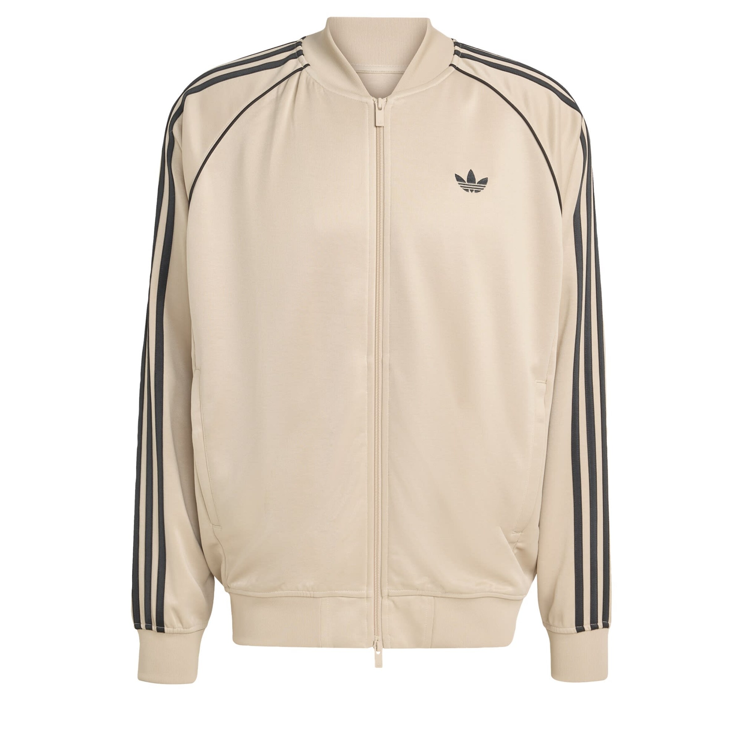 ADIDAS ORIGINALS - Sudadera con cremallera en beige: frente