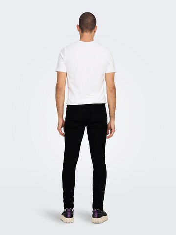 Skinny Jeans 'Warp' de la Only & Sons pe negru