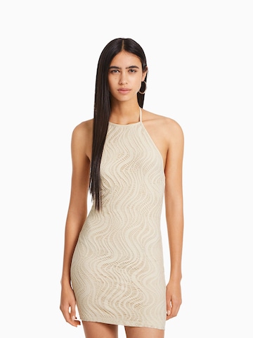 Bershka Zomerjurk in Beige: voorkant