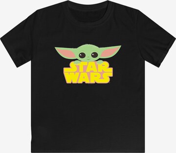 F4NT4STIC T-Shirt 'Star Wars The Mandalorian The Child' in Schwarz: predná strana