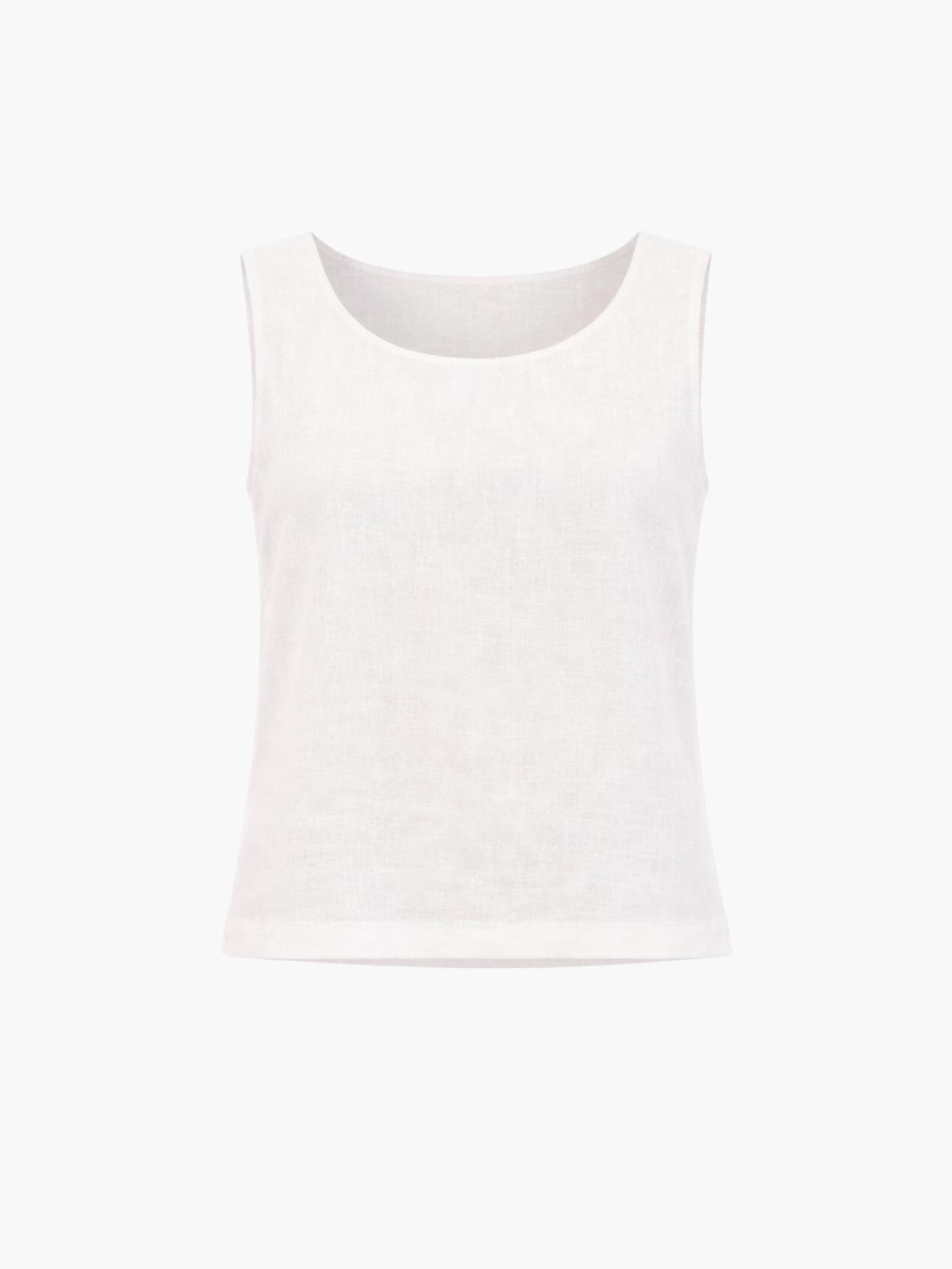 AmourLinen Top 'Lucia' in White: front