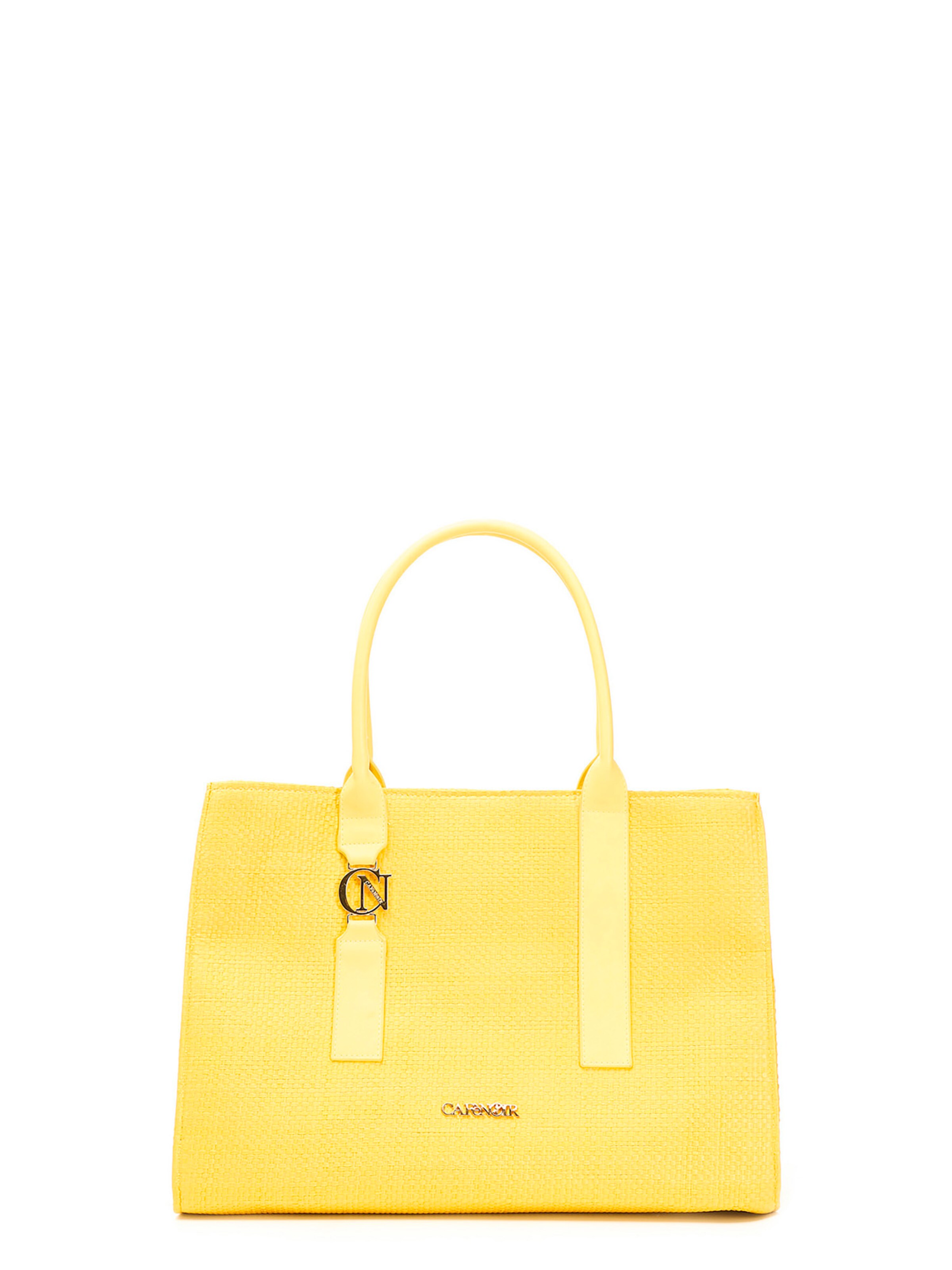 Borsa a sacco di CAFè NOIR in giallo: frontale