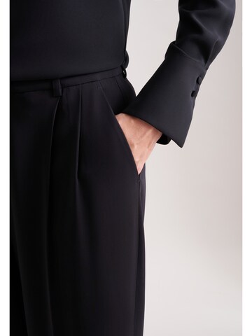 SEIDENSTICKER Wide leg Trousers with creases in Black
