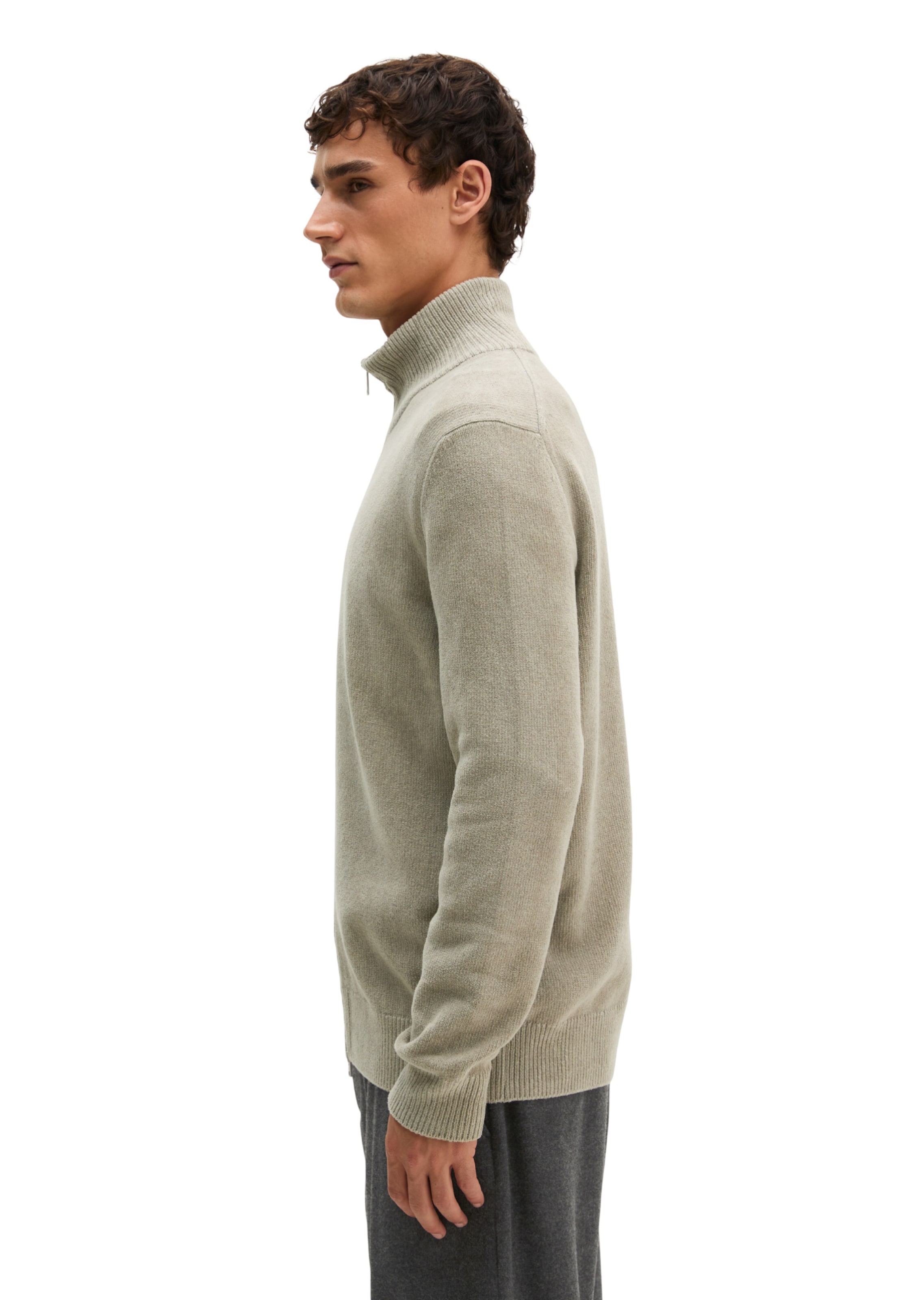 Marc O'Polo Knit Cardigan in Grey: side