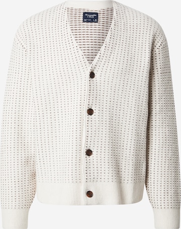 smėlio Abercrombie & Fitch Kardiganas: priekis