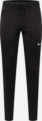 NIKE Skinny Sportbroek 'Phenom' in Zwart: voorkant