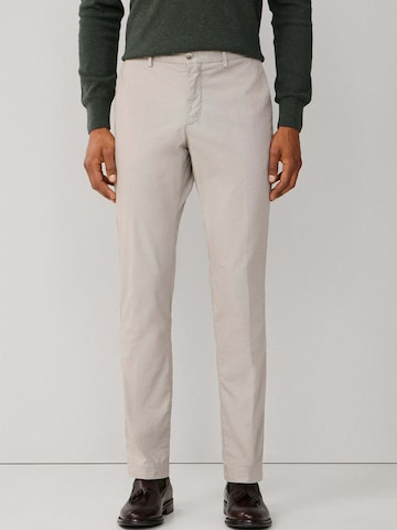 Hackett London Slim fit Pleated Pants in Beige: front