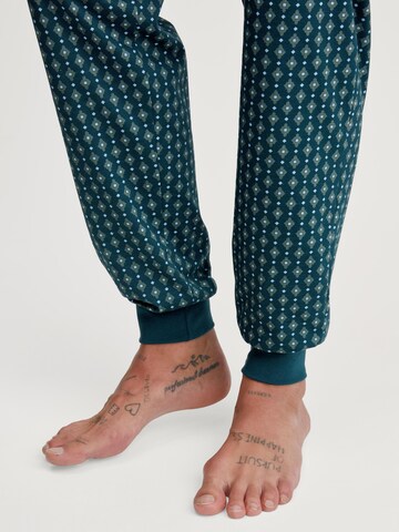 CALIDA Long Pajamas 'Relax Imprint' in Green