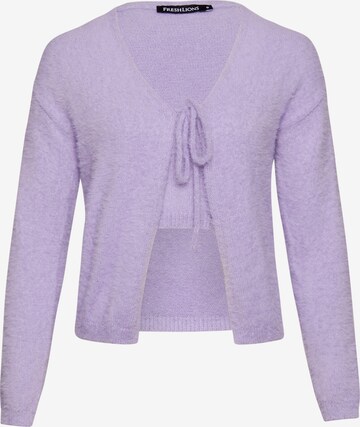 Cardigan 'Madison' FRESHLIONS en violet : devant