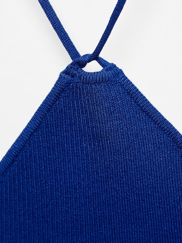 MANGO Knitted Top 'ANGELINA' in Blue