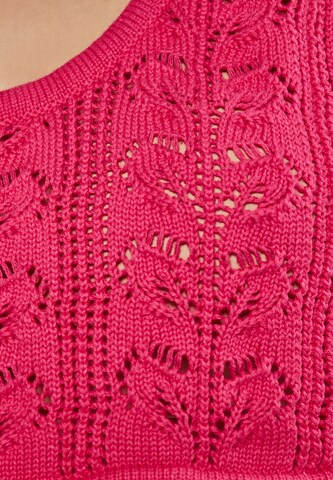 swirly - Top de punto en rosa