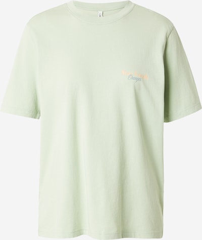 Marškinėliai 'ONLLucy Monja' iš ONLY, spalva – mėlyna / pastelinė žalia / oranžinė, Prekių apžvalga