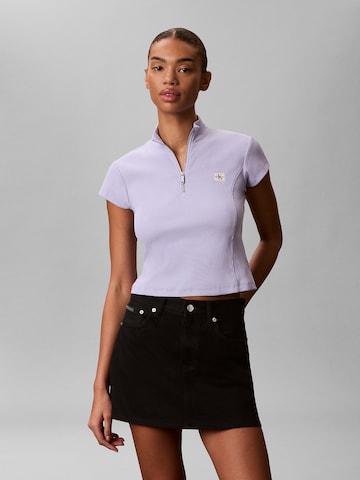Calvin Klein Jeans Regular Shirt in Lila: voorkant