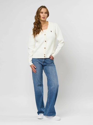 U.S. POLO ASSN. Cardigan 'Gill' i hvid