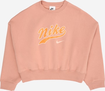 Nike Sportswear Μπλούζα φούτερ σε ροζ: μπροστά