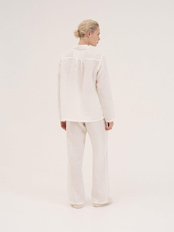 AmourLinen Pyjama 'Nightly' in Wit