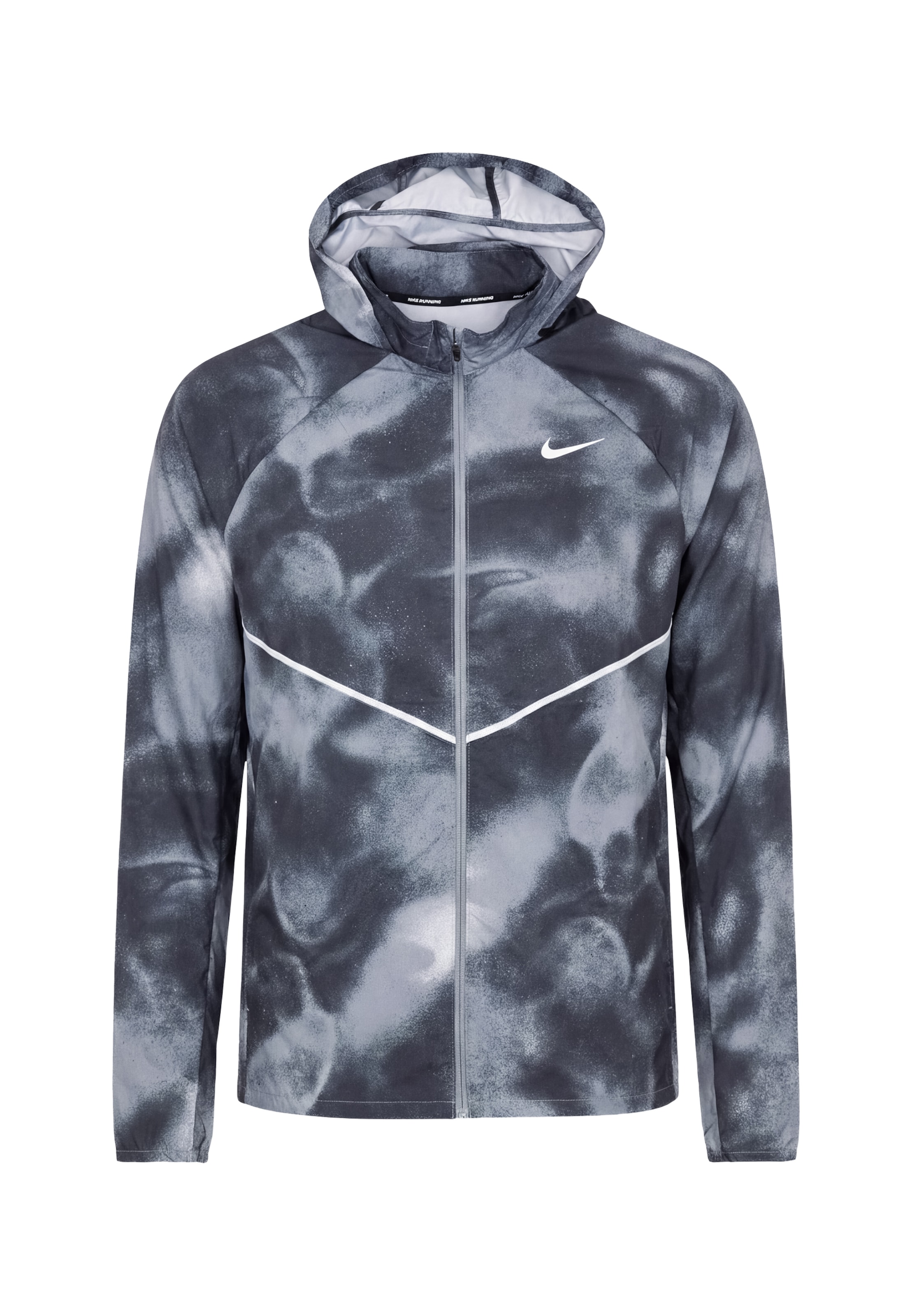 NIKE Αθλητικό μπουφάν 'Miler' σε μαύρο: μπροστά