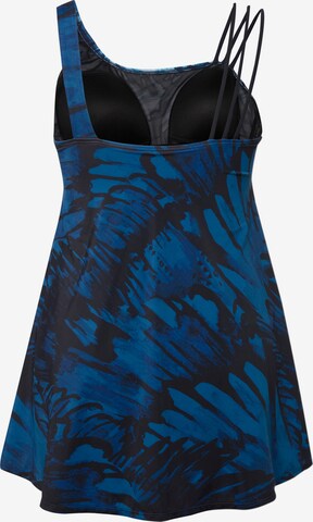 Ulla Popken T-shirt Swimsuit Dress in Blue