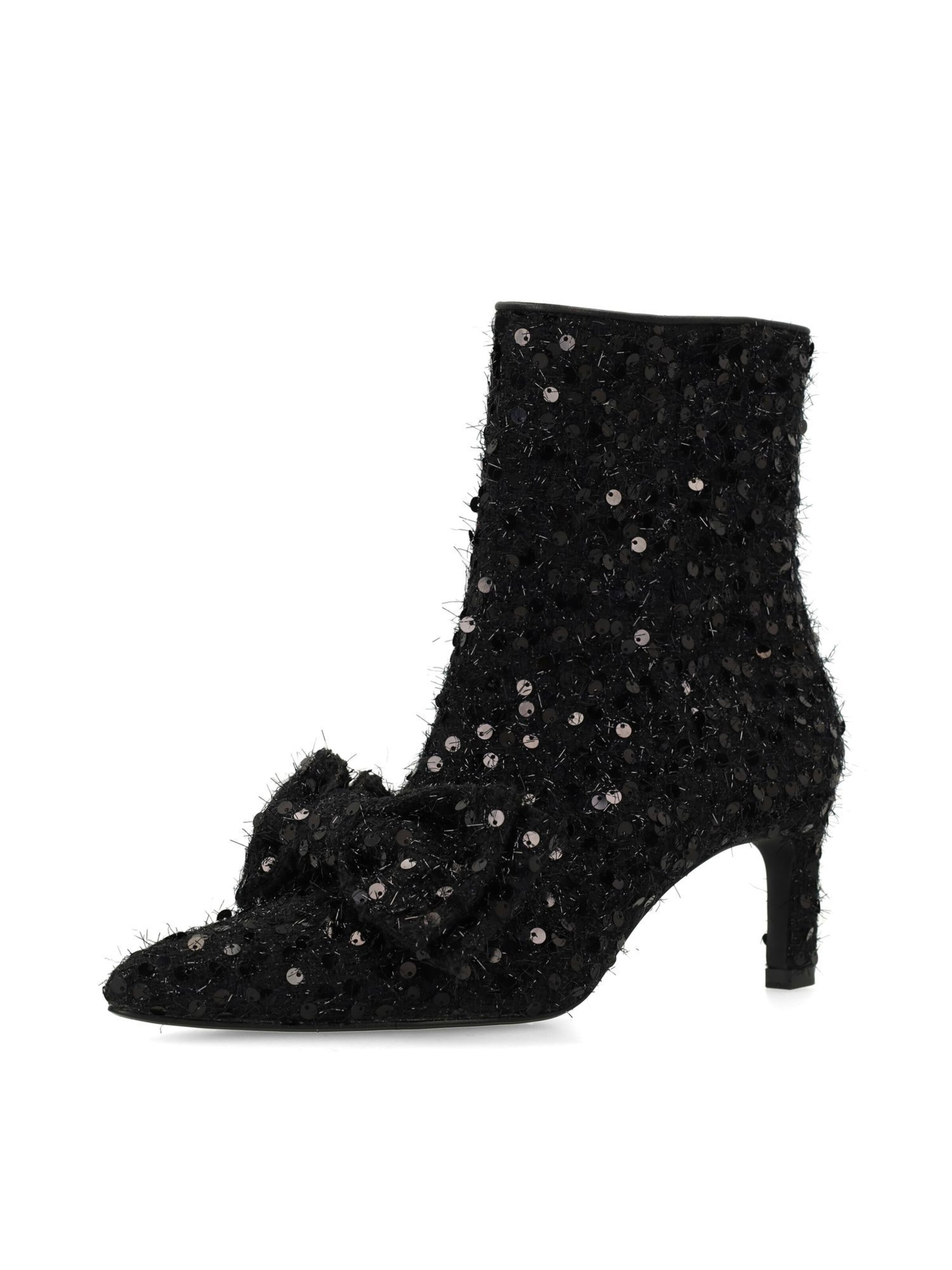 MANFIELD Enkellaarsjes in Zwart: voorkant