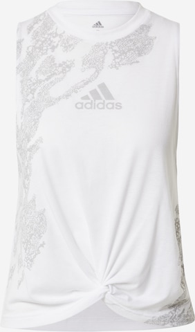 ADIDAS PERFORMANCE Top sportowy w kolorze biały: przód