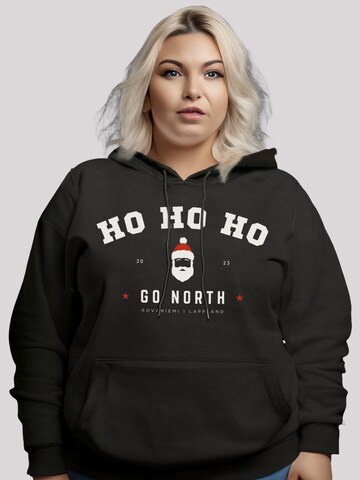 F4NT4STIC Sweatshirt 'Ho Ho Ho Santa Weihnachten' in Schwarz: predná strana