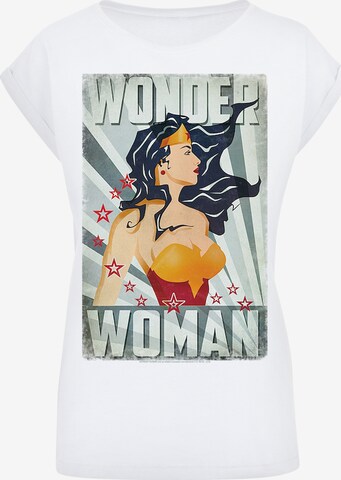 Maglietta 'Wonder Woman' di F4NT4STIC in bianco: frontale