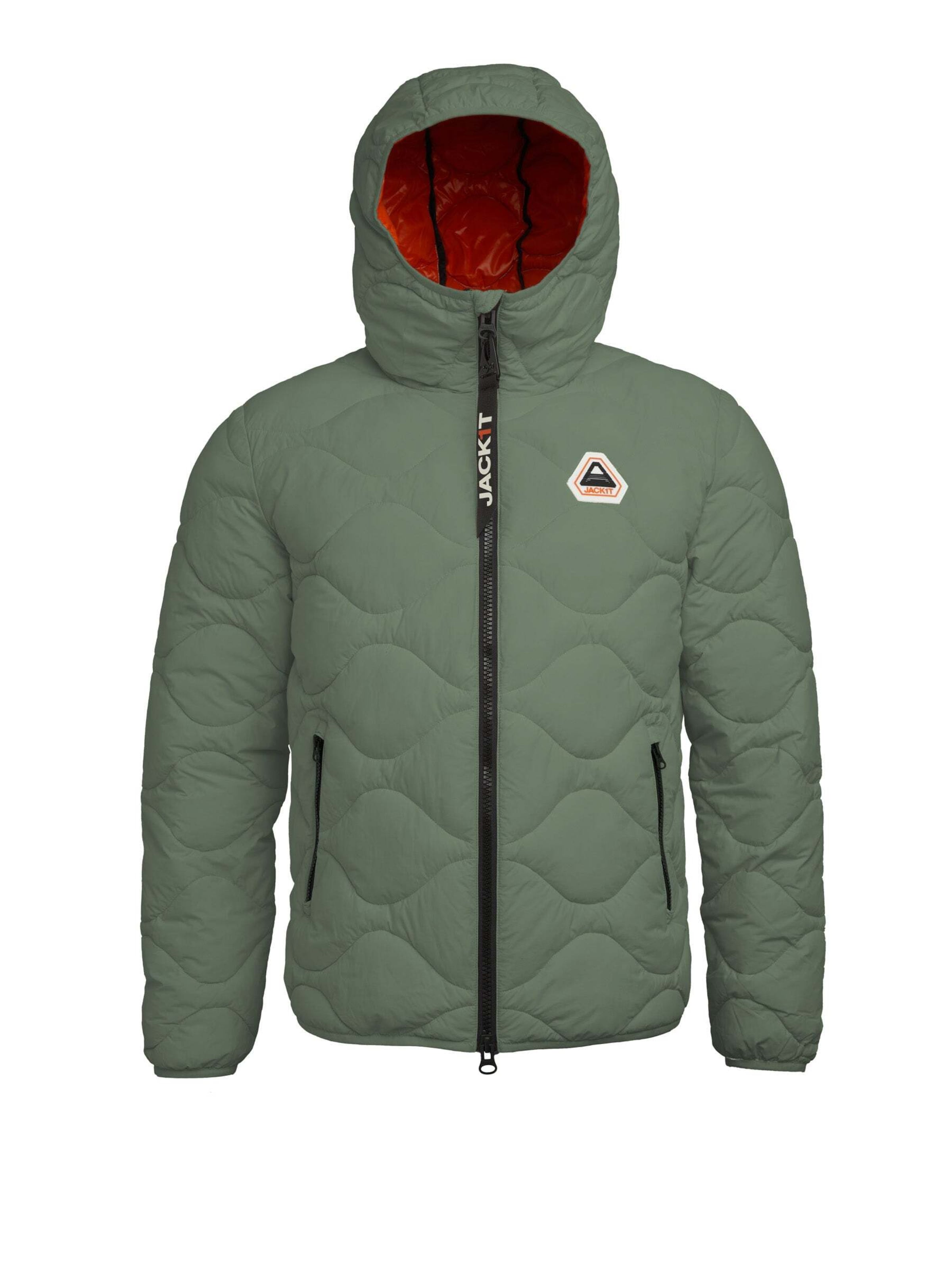JACK1T Outdoorjas ' ORB1T Steppjacke ' in Groen: voorkant