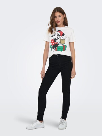 T-shirt 'DISNEY CHRISTMAS' ONLY en blanc