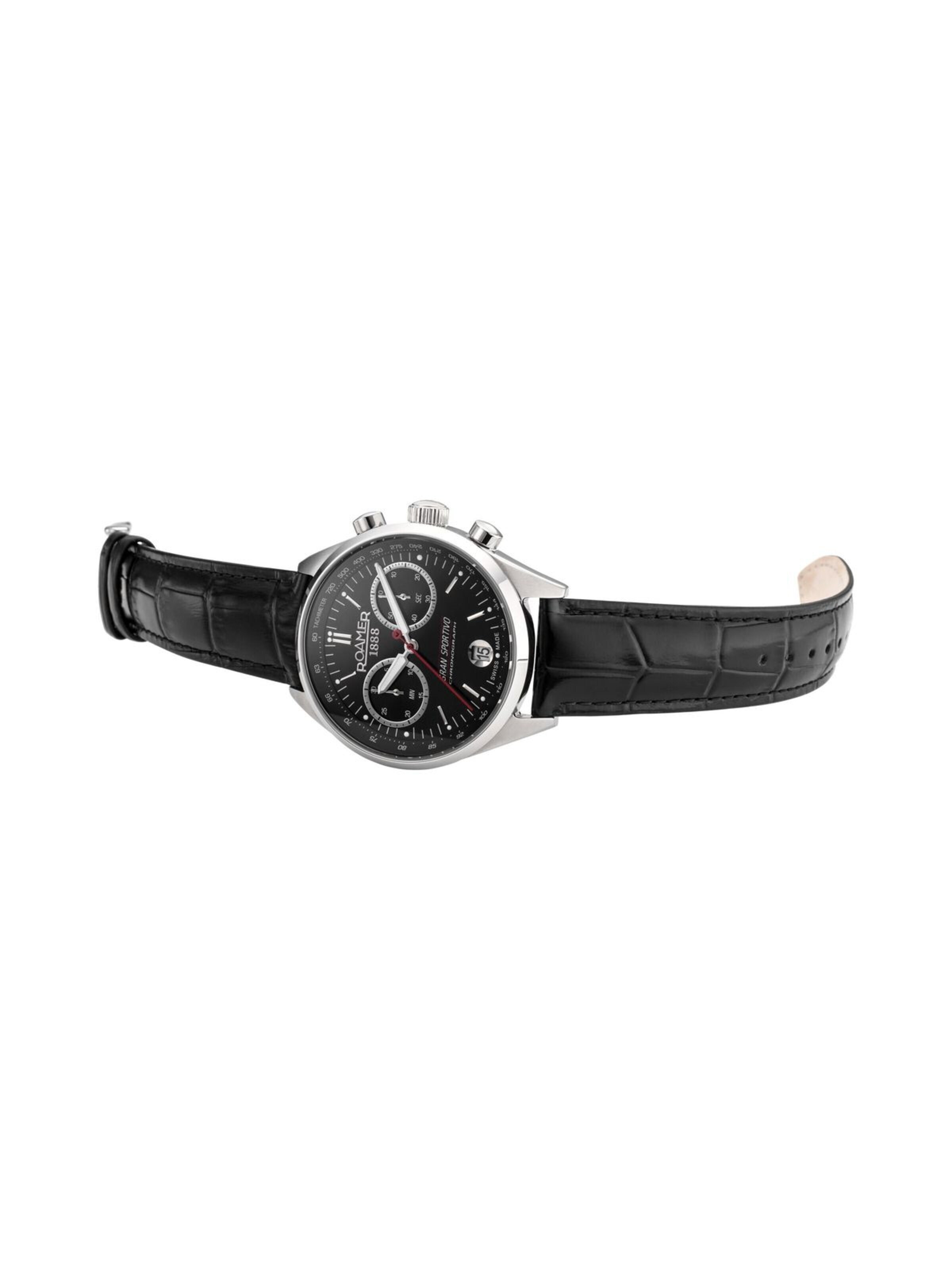 Montre à affichage analogique Roamer en noir